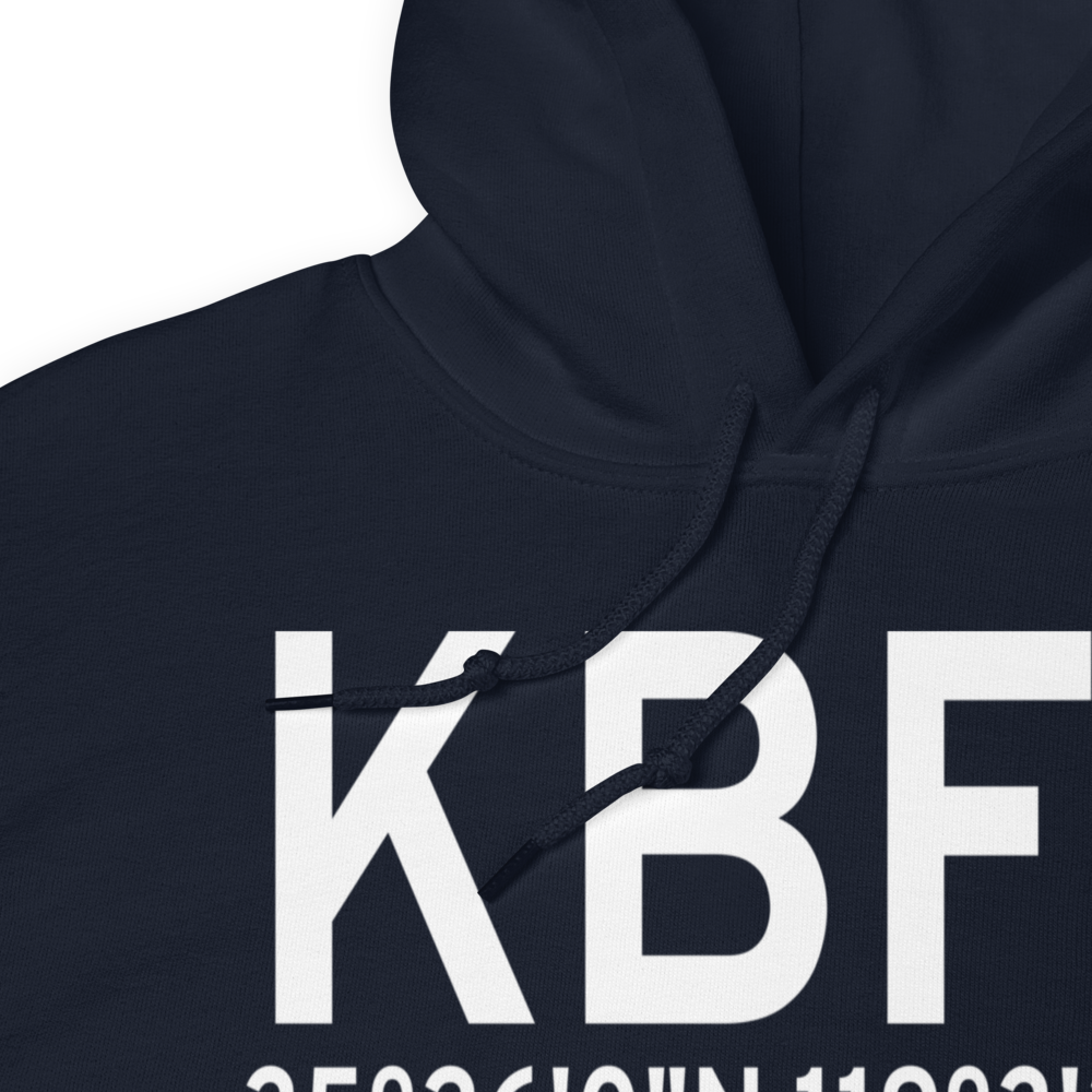 Meadows Field (KBFL) ICAO Hoodie Sweatshirt 