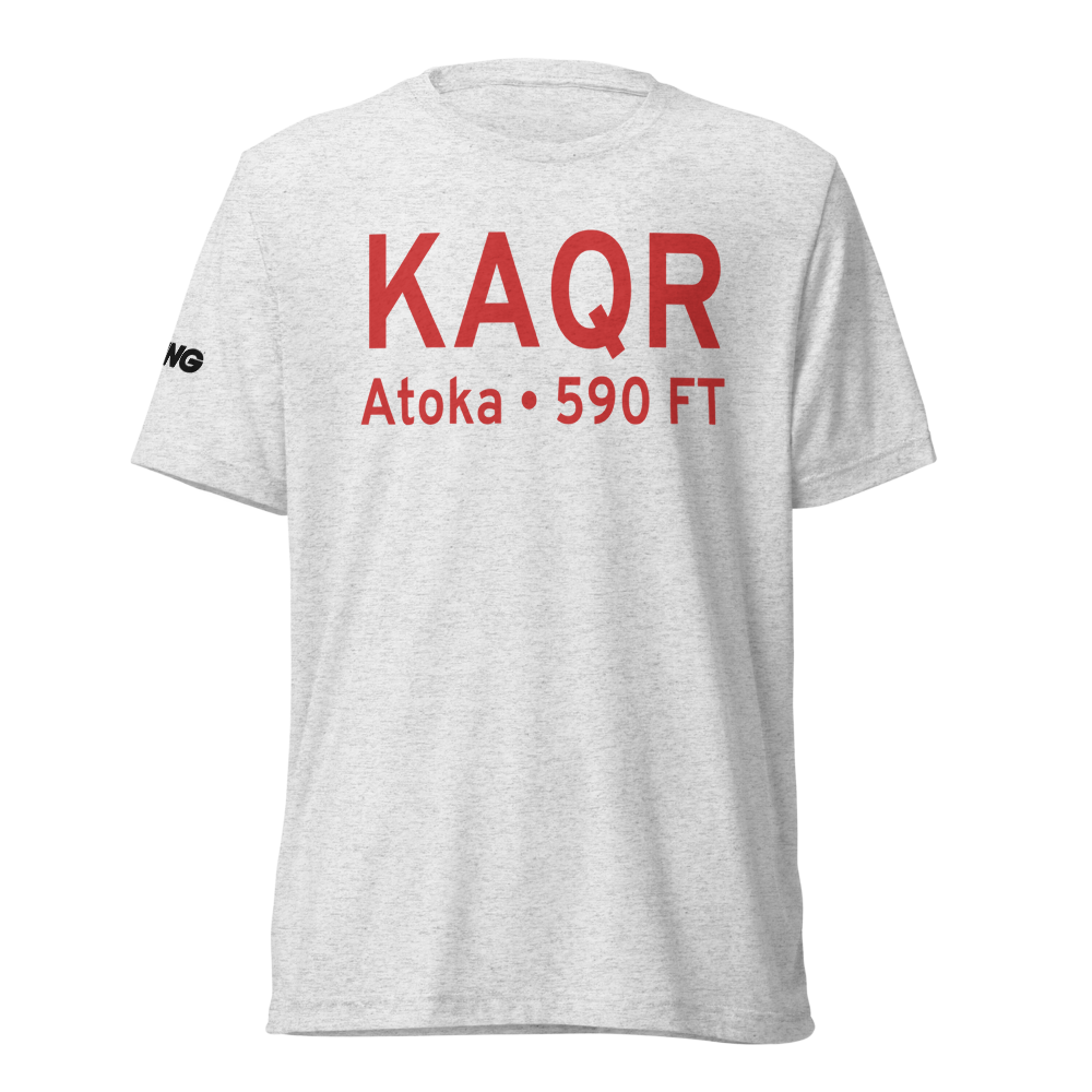 Atoka Municipal Airport (KAQR) ICAO Tri-blend T-Shirt 