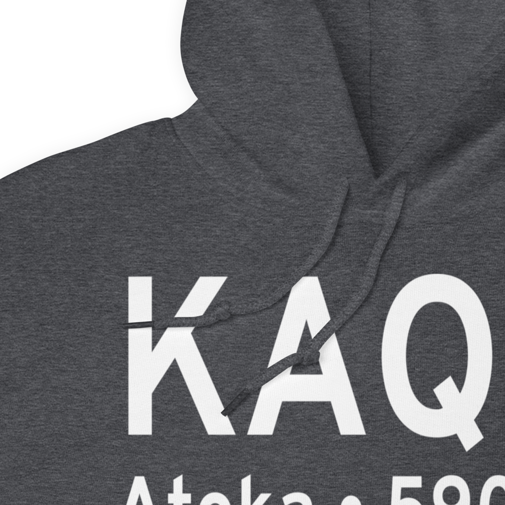 Atoka Municipal Airport (KAQR) ICAO Hoodie Sweatshirt 