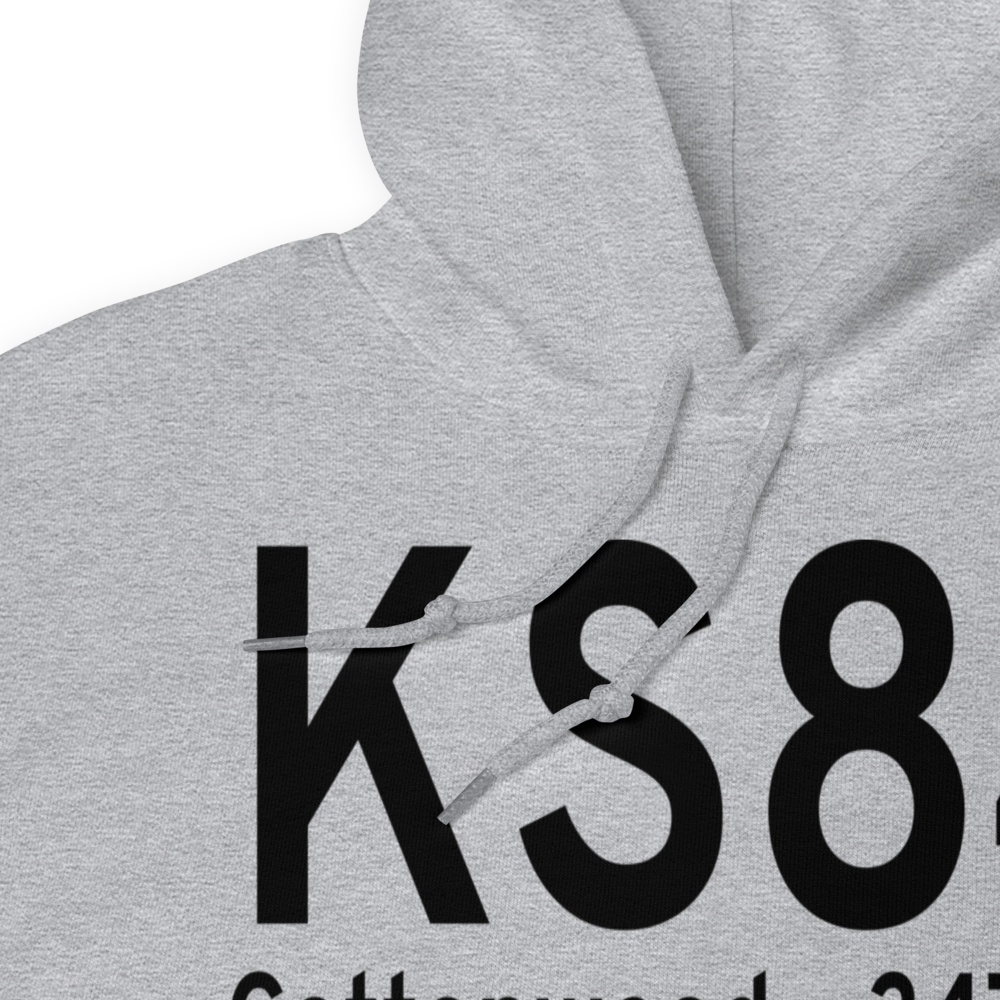 Cottonwood Municipal Airport (KS84) ICAO Hoodie Sweatshirt 