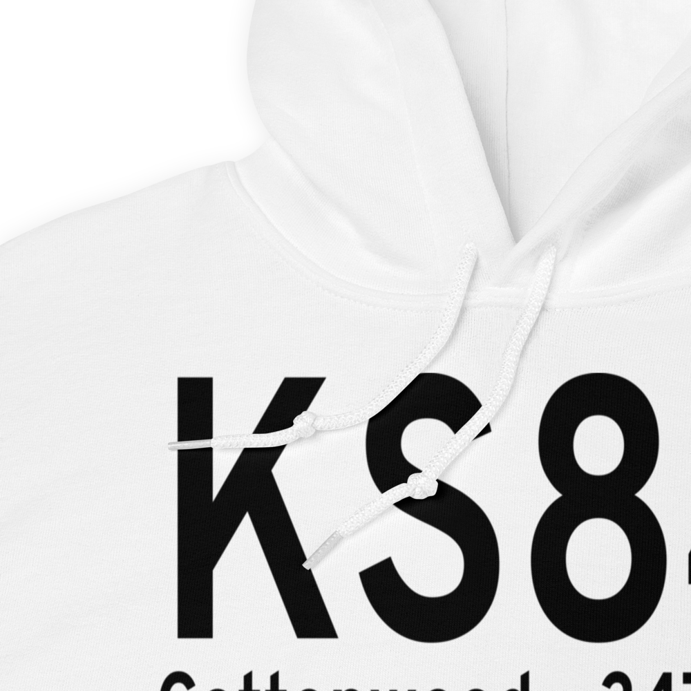 Cottonwood Municipal Airport (KS84) ICAO Hoodie Sweatshirt 