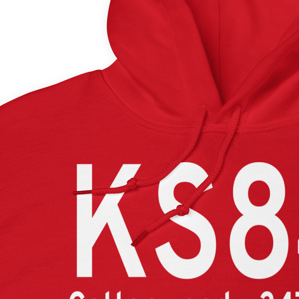 Cottonwood Municipal Airport (KS84) ICAO Hoodie Sweatshirt 