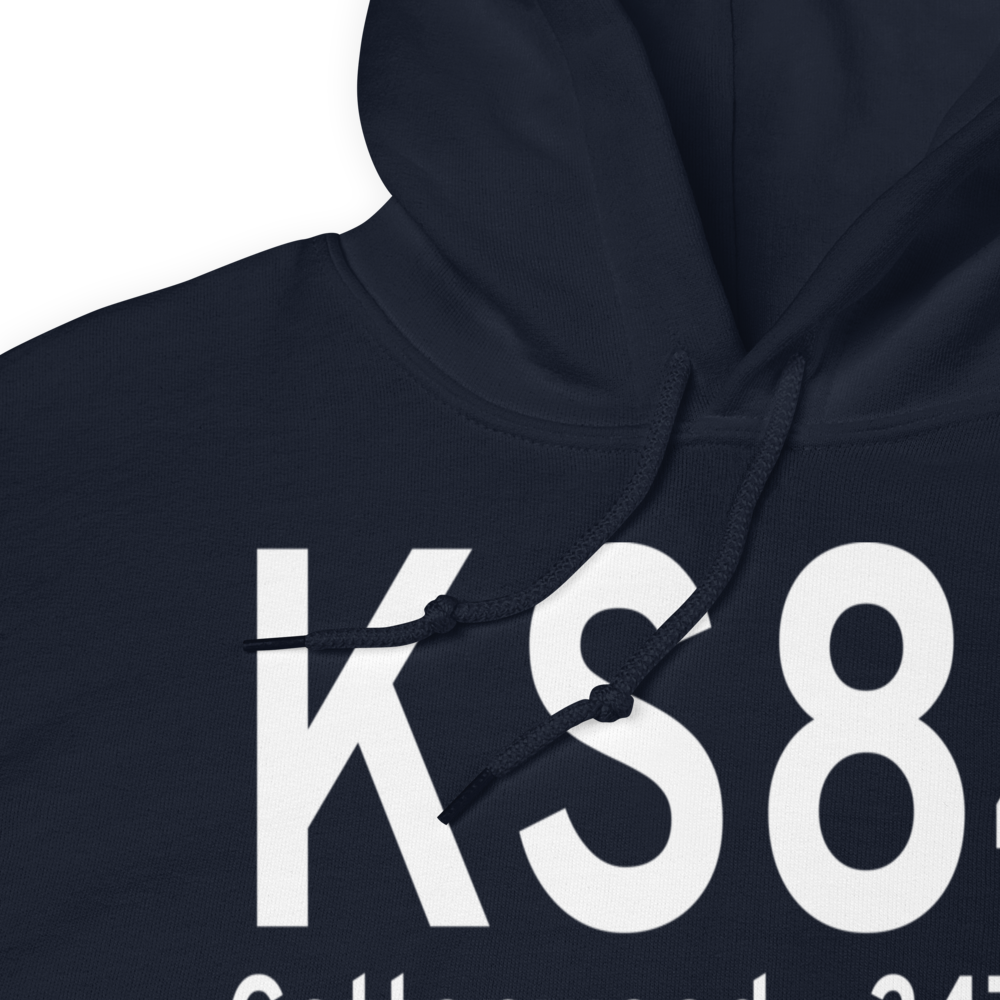Cottonwood Municipal Airport (KS84) ICAO Hoodie Sweatshirt 