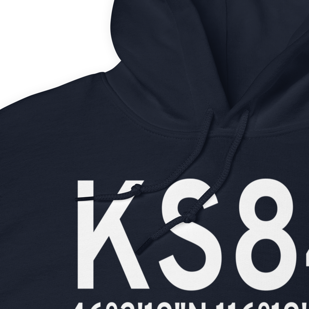 Cottonwood Municipal Airport (KS84) ICAO Hoodie Sweatshirt 