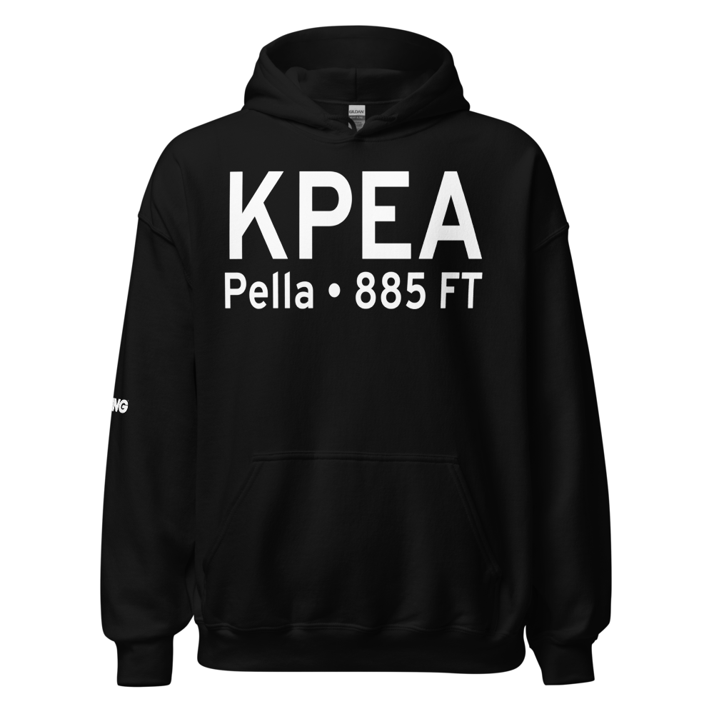 Pella Municipal Airport (KPEA) ICAO Hoodie Sweatshirt 