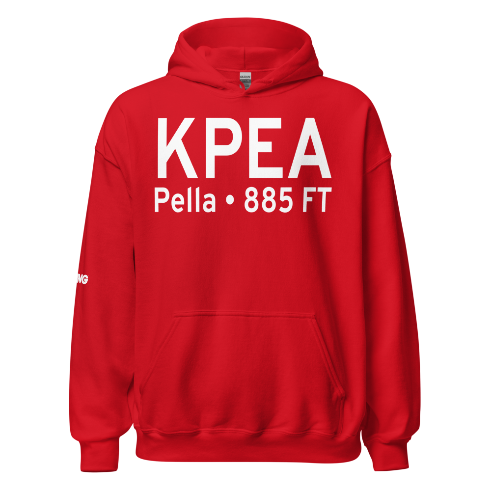 Pella Municipal Airport (KPEA) ICAO Hoodie Sweatshirt 