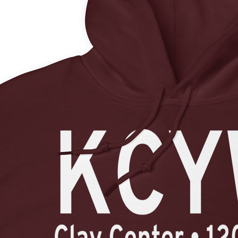 Clay Center Municipal Airport (KCYW) ICAO Hoodie Sweatshirt 