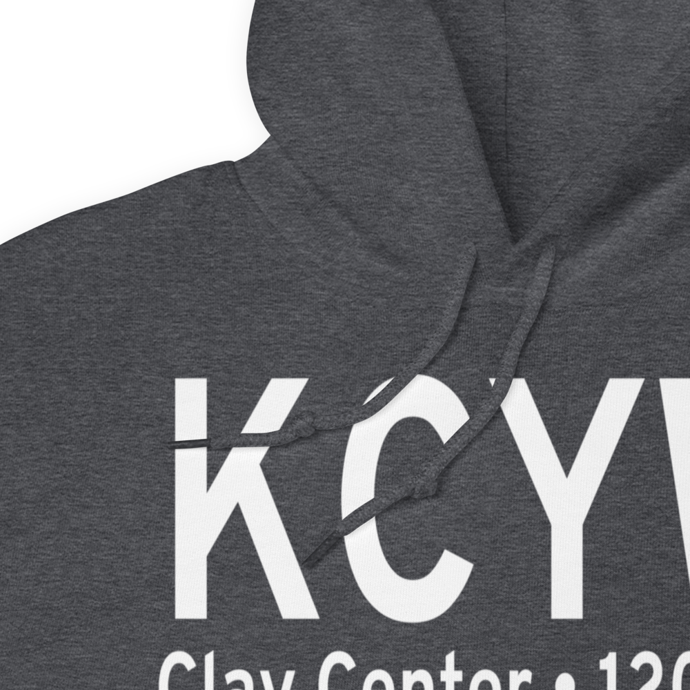 Clay Center Municipal Airport (KCYW) ICAO Hoodie Sweatshirt 