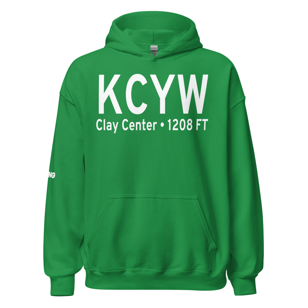 Clay Center Municipal Airport (KCYW) ICAO Hoodie Sweatshirt 