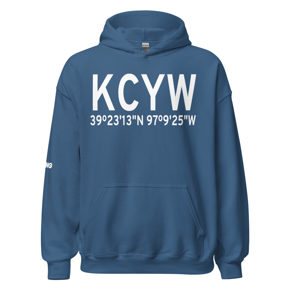 Clay Center Municipal Airport (KCYW) ICAO Hoodie Sweatshirt 