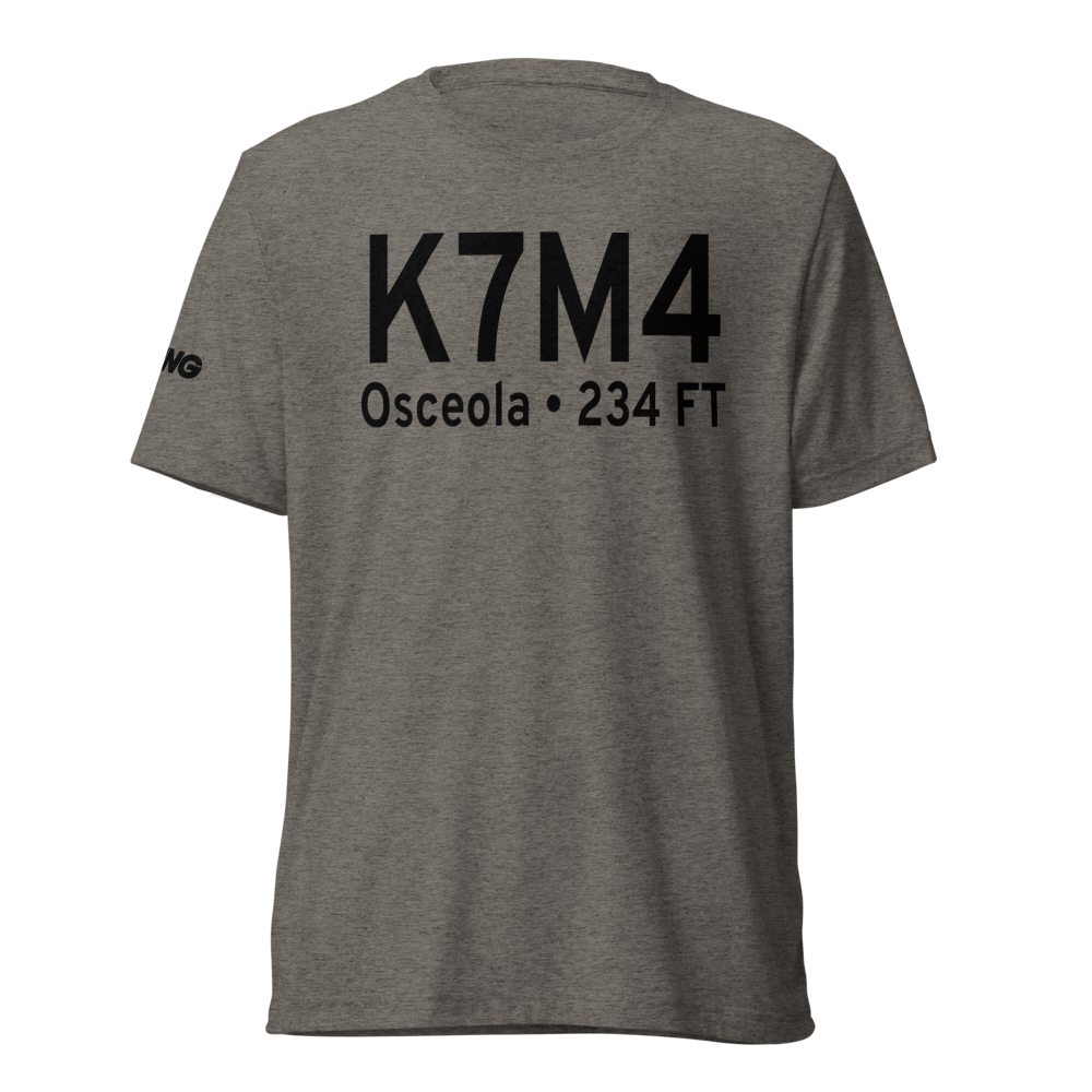 Osceola Municipal Airport (K7M4) ICAO Tri-blend T-Shirt 