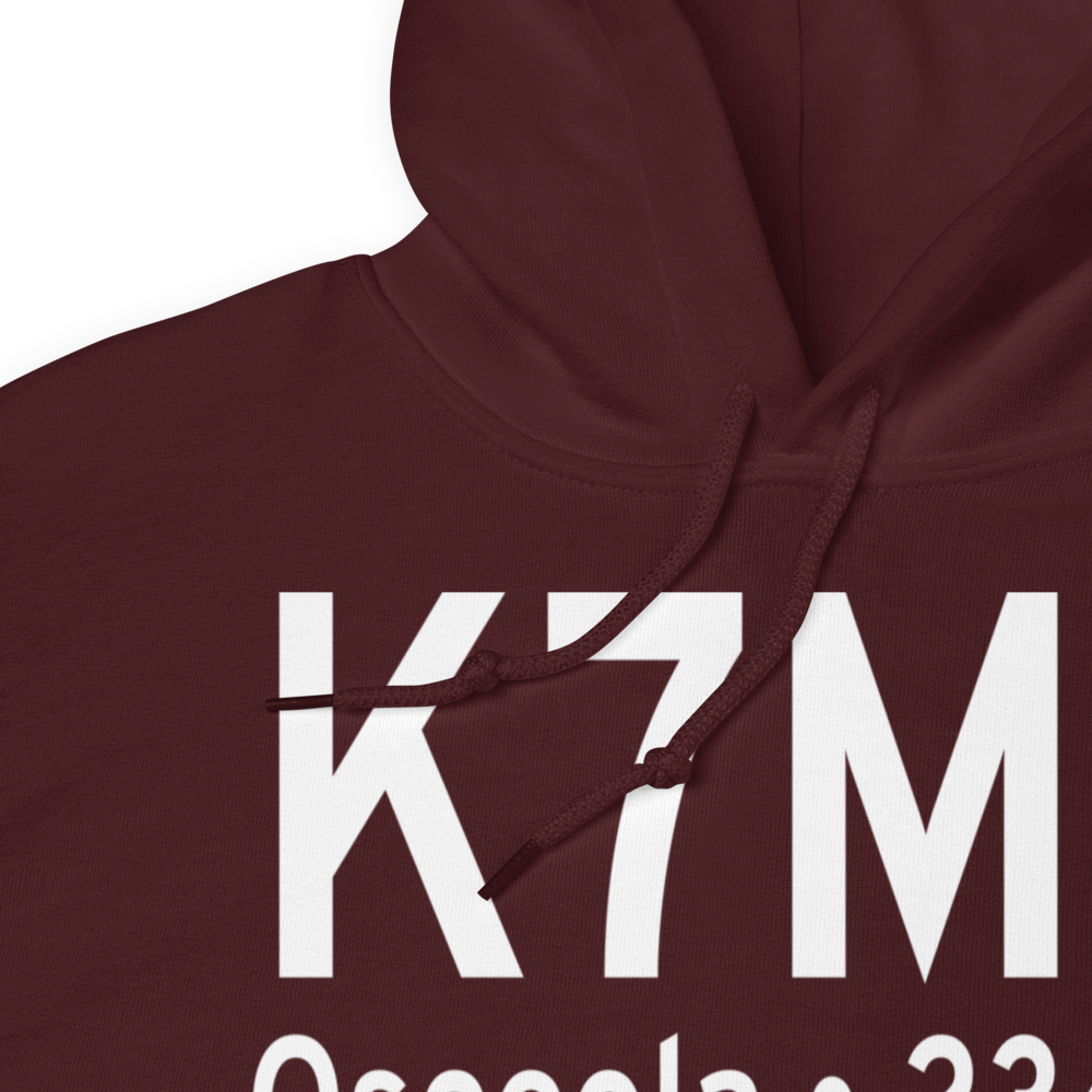 Osceola Municipal Airport (K7M4) ICAO Hoodie Sweatshirt 