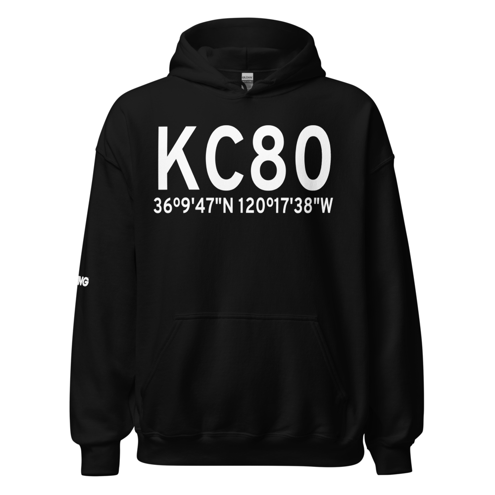 New Coalinga Municipal Airport (KC80) ICAO Hoodie Sweatshirt 