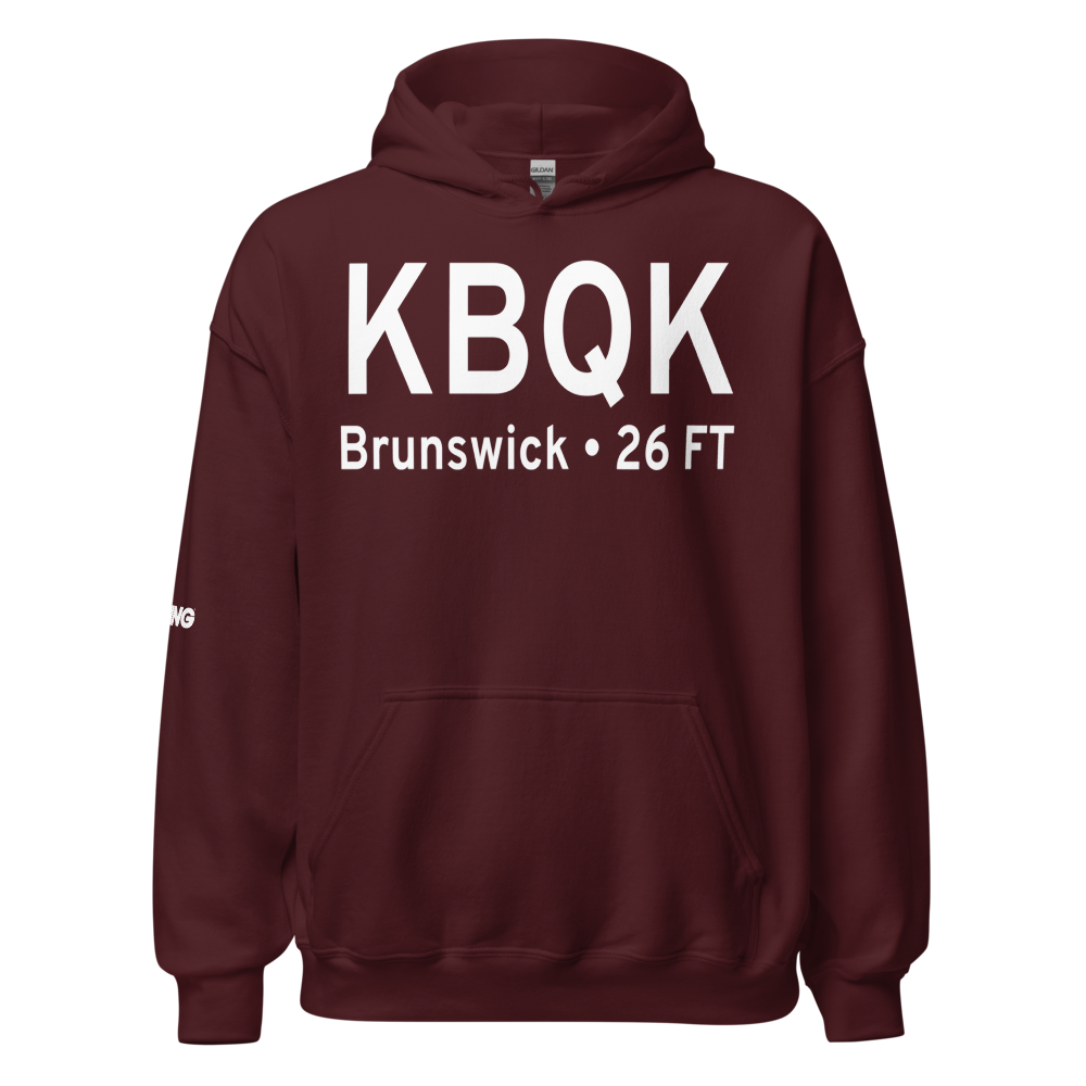 Brunswick Golden Isles Airport (KBQK) ICAO Hoodie Sweatshirt 
