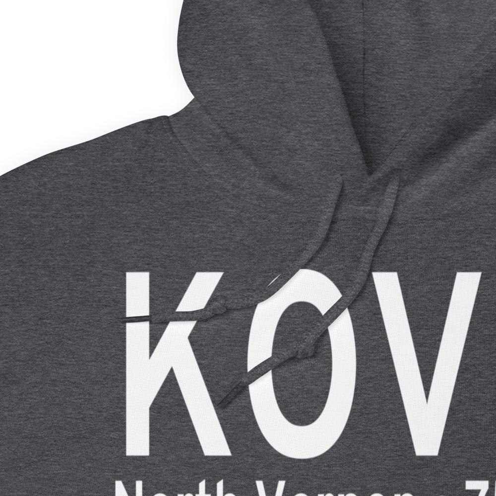 North Vernon Airport (KOVO) ICAO Hoodie Sweatshirt 