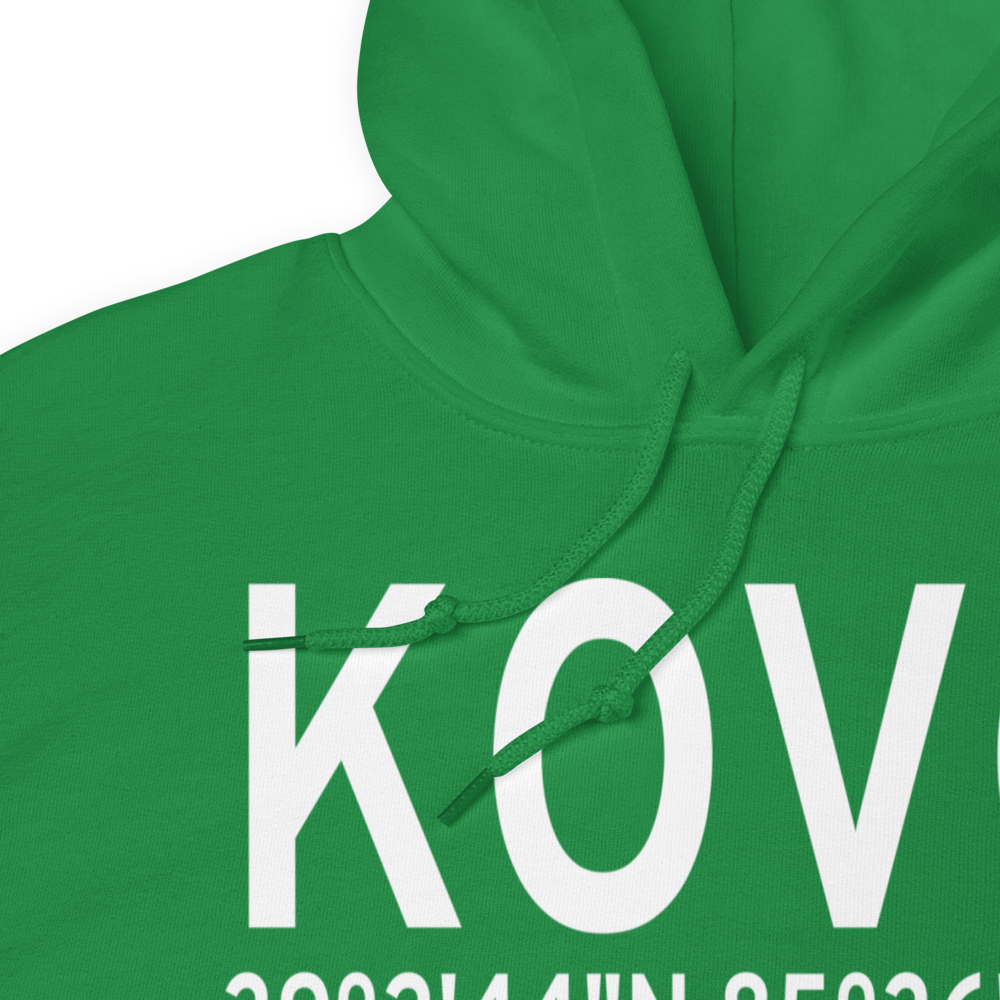 North Vernon Airport (KOVO) ICAO Hoodie Sweatshirt 