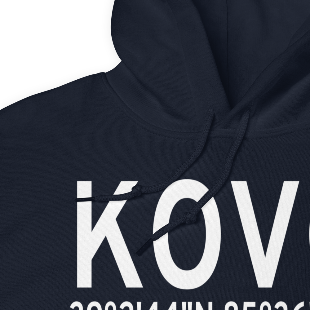 North Vernon Airport (KOVO) ICAO Hoodie Sweatshirt 
