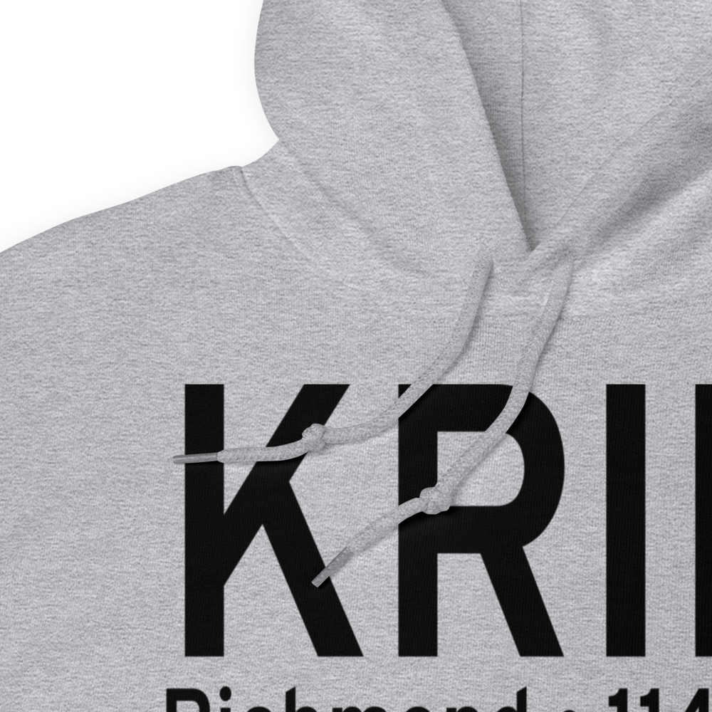 Richmond Municipal Airport (KRID) ICAO Hoodie Sweatshirt 