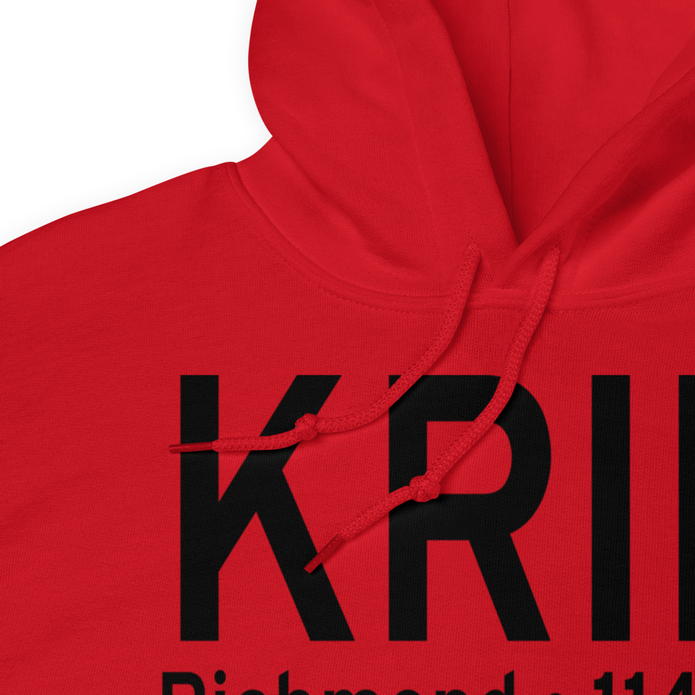 Richmond Municipal Airport (KRID) ICAO Hoodie Sweatshirt 