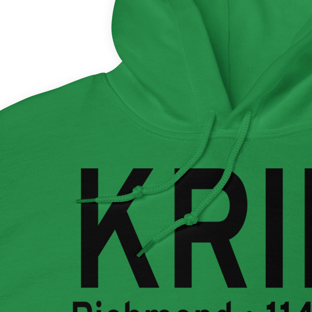 Richmond Municipal Airport (KRID) ICAO Hoodie Sweatshirt 