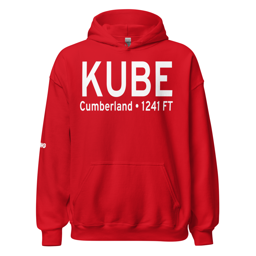 Cumberland Municipal Airport (KUBE) ICAO Hoodie Sweatshirt 