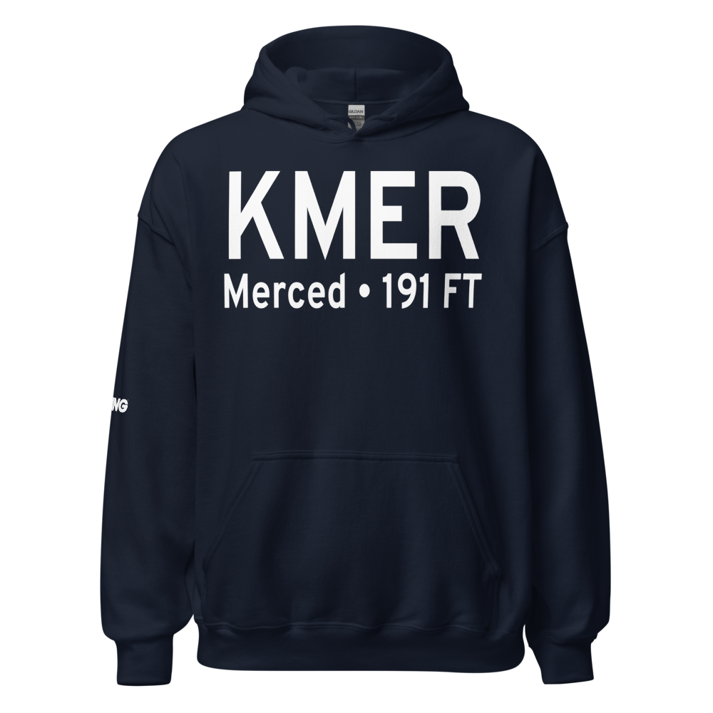 Castle Airport (KMER) ICAO Hoodie Sweatshirt 