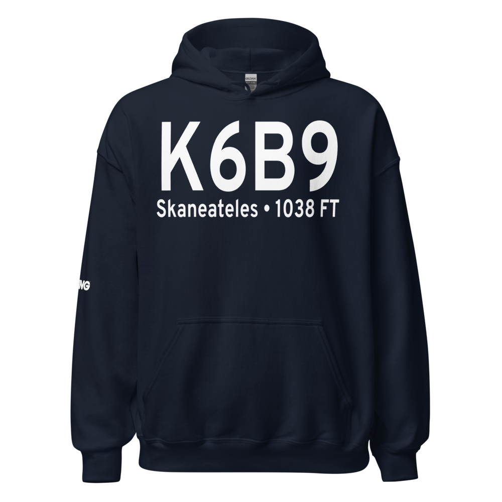 Skaneateles Aero Drome Airport (K6B9) ICAO Hoodie Sweatshirt 