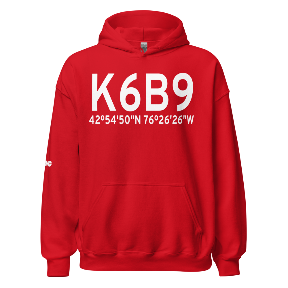 Skaneateles Aero Drome Airport (K6B9) ICAO Hoodie Sweatshirt 