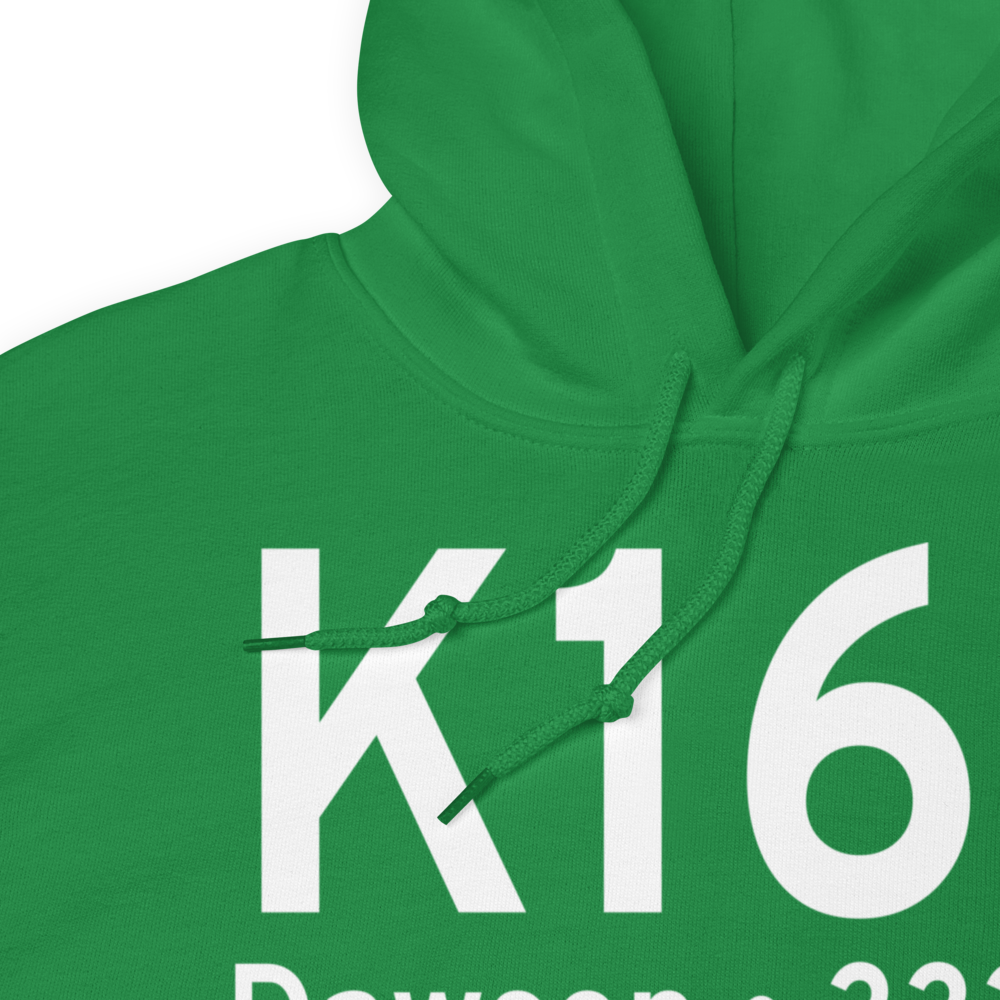 Dawson Municipal Airport (K16J) ICAO Hoodie Sweatshirt 
