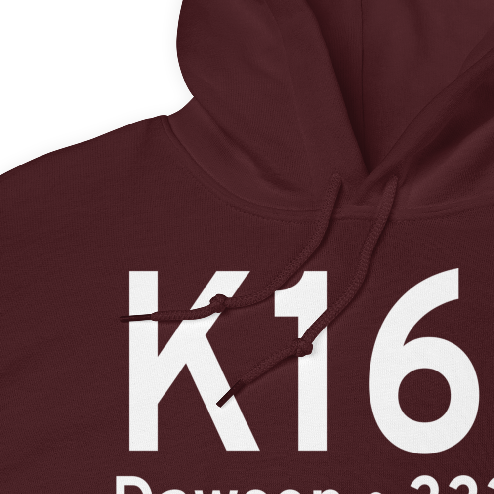 Dawson Municipal Airport (K16J) ICAO Hoodie Sweatshirt 