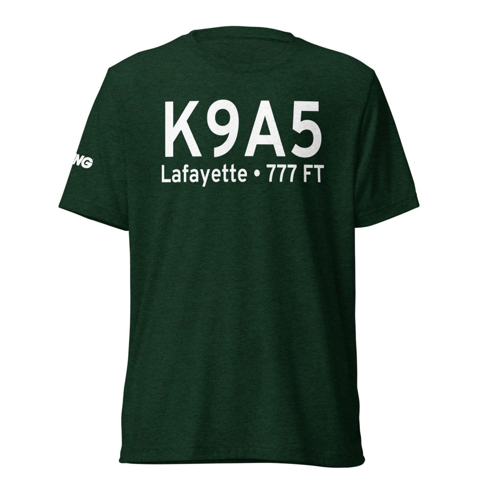 Barwick Lafayette Airport (K9A5) ICAO Tri-blend T-Shirt 