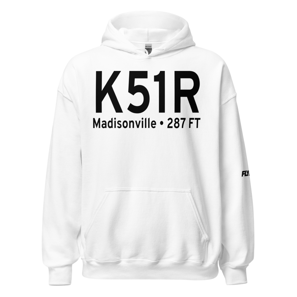 Madisonville Municipal Airport (K51R) ICAO Hoodie Sweatshirt 