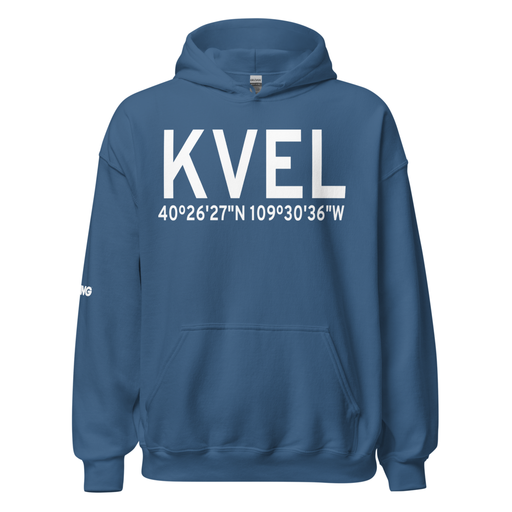 Vernal Regional Airport (KVEL) ICAO Hoodie Sweatshirt 