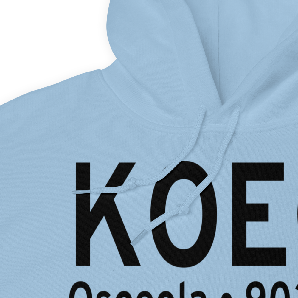 L O Simenstad Municipal Airport (KOEO) ICAO Hoodie Sweatshirt 