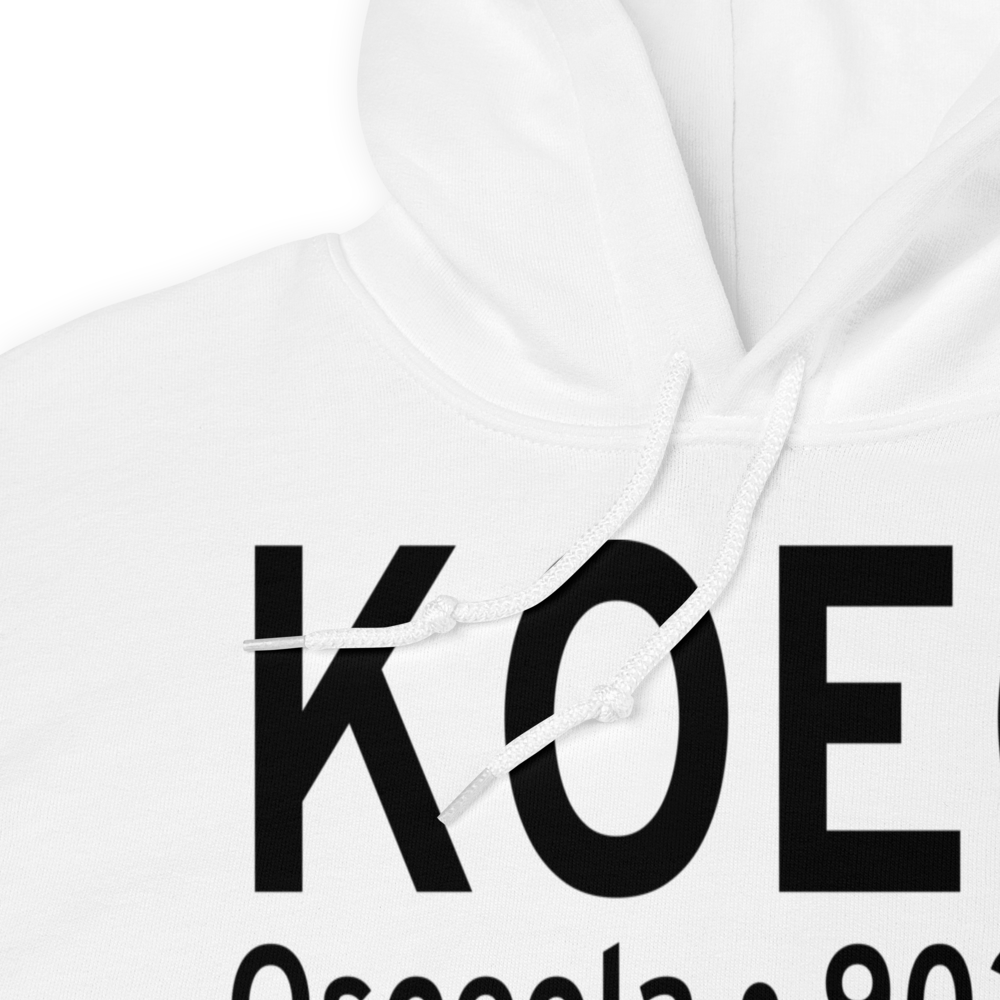 L O Simenstad Municipal Airport (KOEO) ICAO Hoodie Sweatshirt 