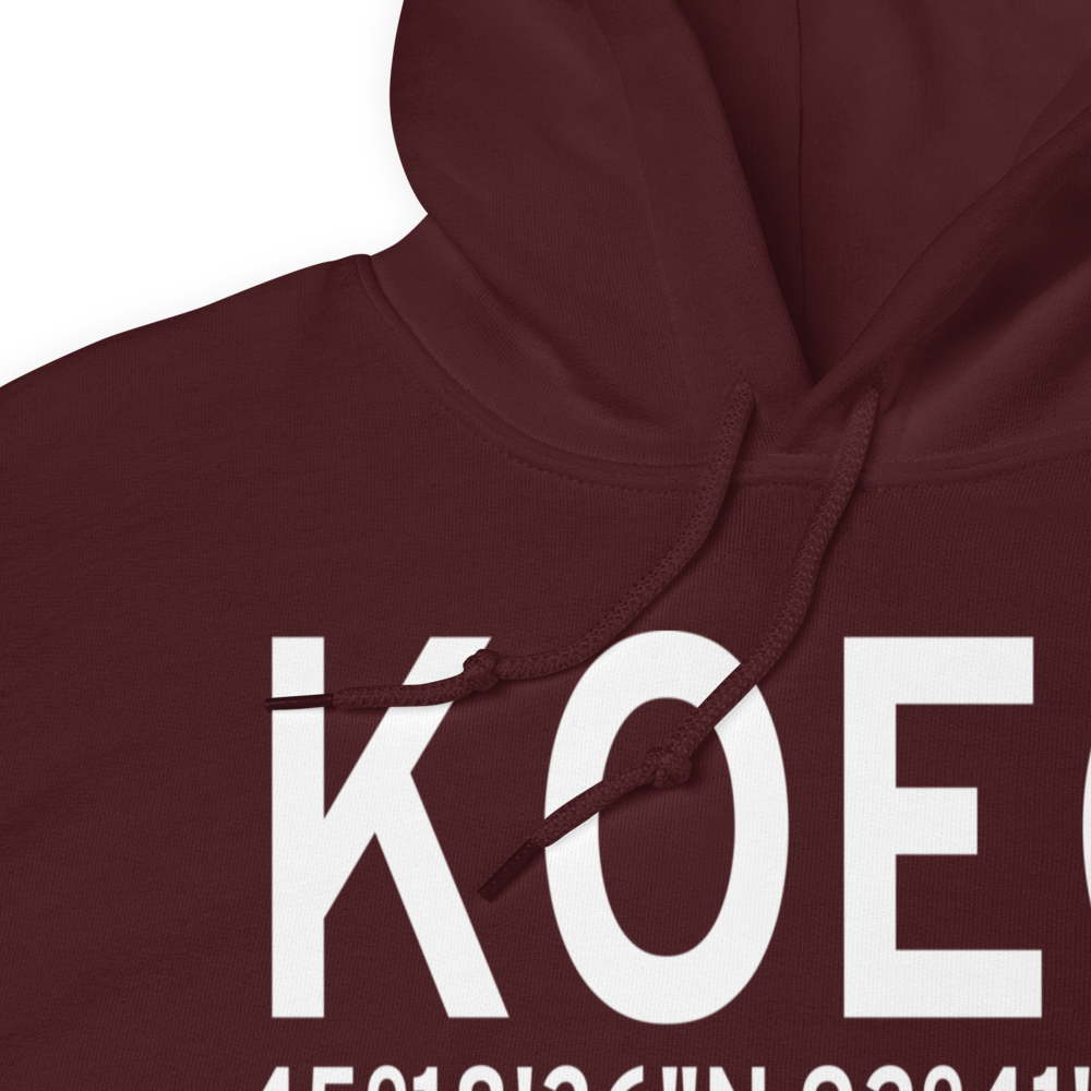 L O Simenstad Municipal Airport (KOEO) ICAO Hoodie Sweatshirt 