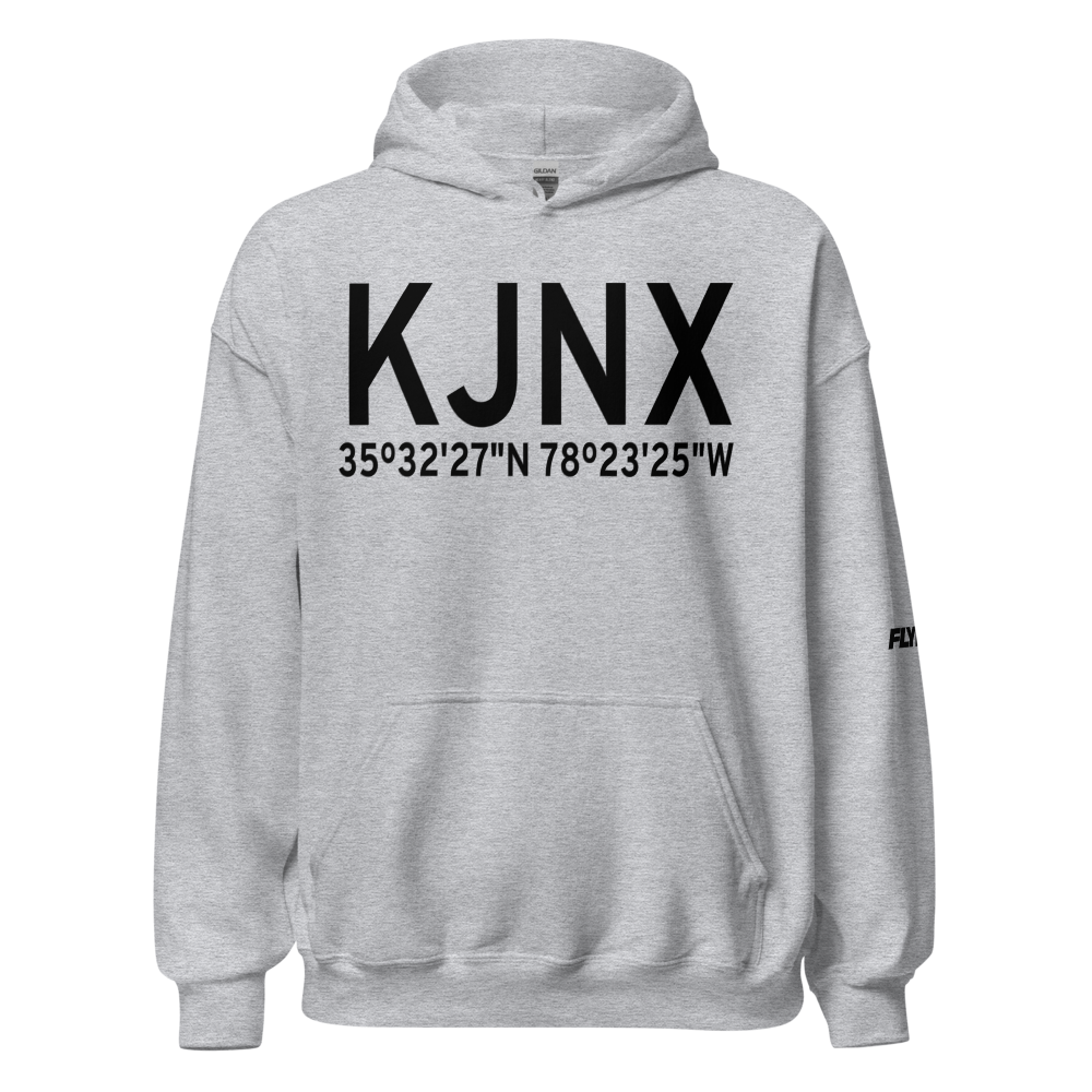 Johnston County Airport (KJNX) ICAO Hoodie Sweatshirt 