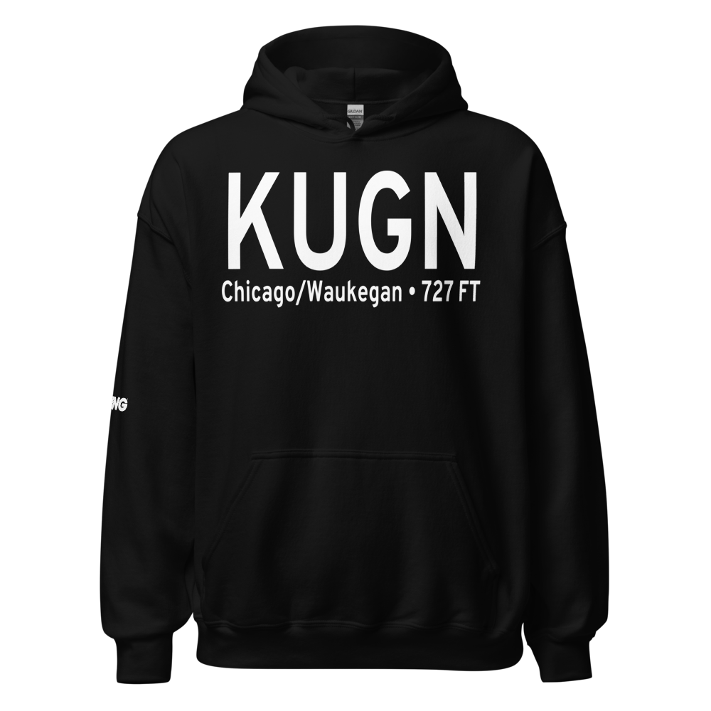 Waukegan National Airport (KUGN) ICAO Hoodie Sweatshirt 