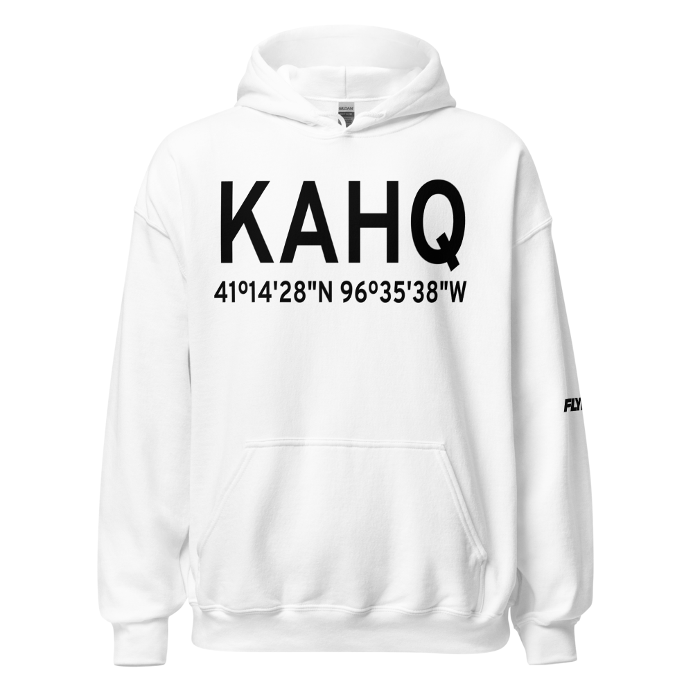 Wahoo Municipal Airport (KAHQ) ICAO Hoodie Sweatshirt 