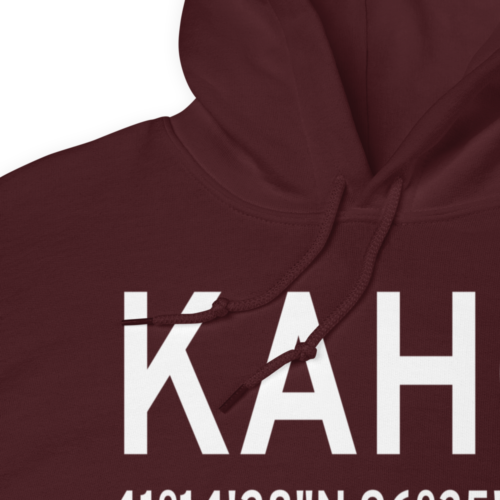 Wahoo Municipal Airport (KAHQ) ICAO Hoodie Sweatshirt 