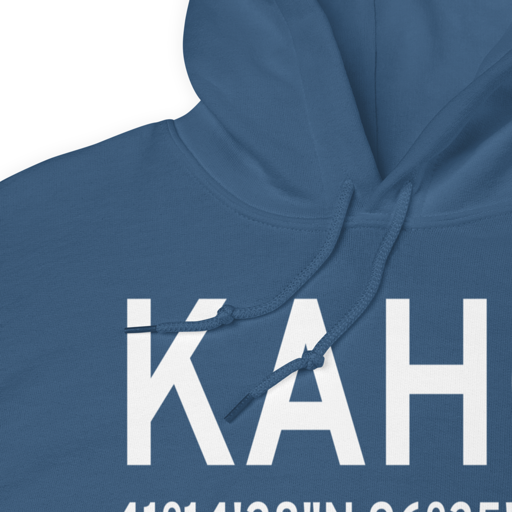 Wahoo Municipal Airport (KAHQ) ICAO Hoodie Sweatshirt 