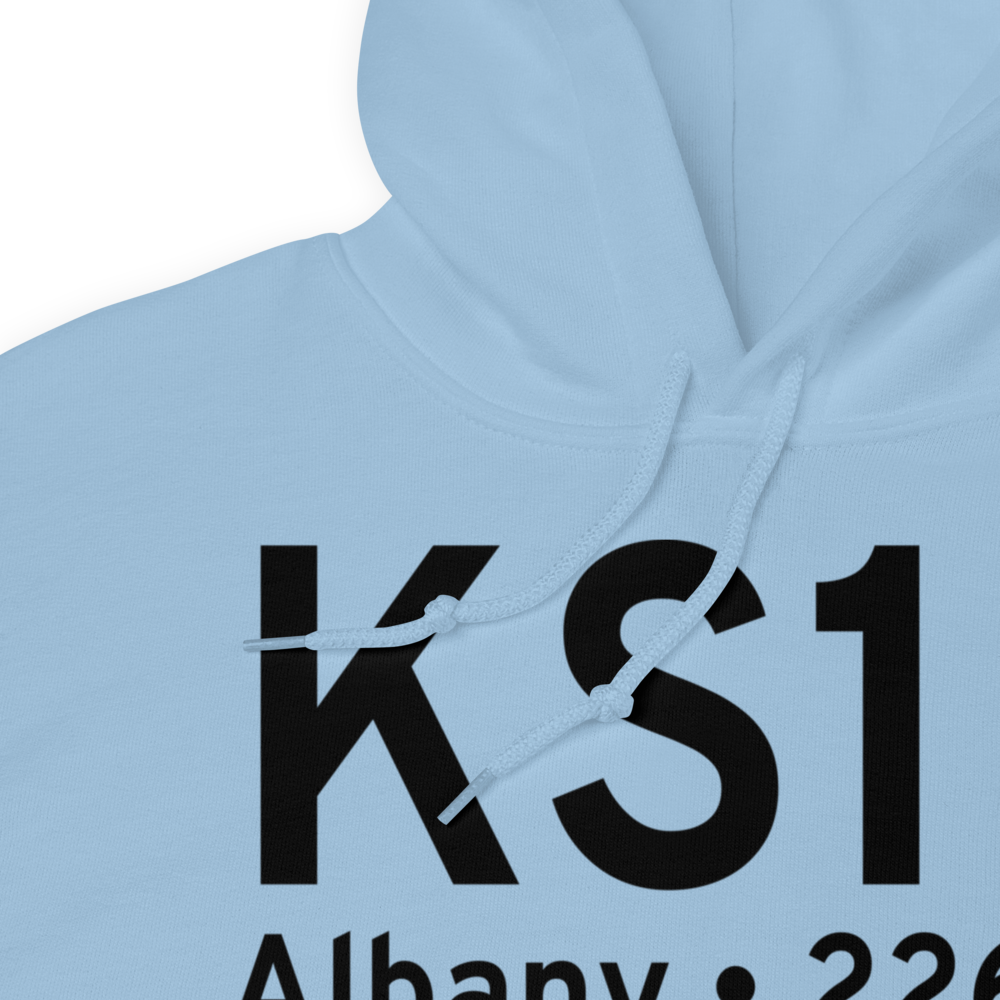 Albany Municipal Airport (KS12) ICAO Hoodie Sweatshirt 
