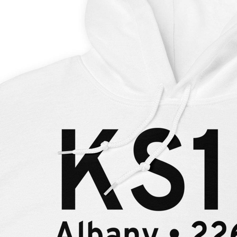 Albany Municipal Airport (KS12) ICAO Hoodie Sweatshirt 