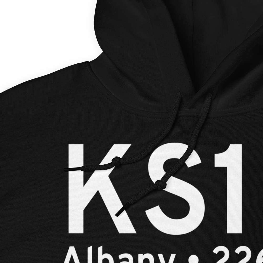 Albany Municipal Airport (KS12) ICAO Hoodie Sweatshirt 