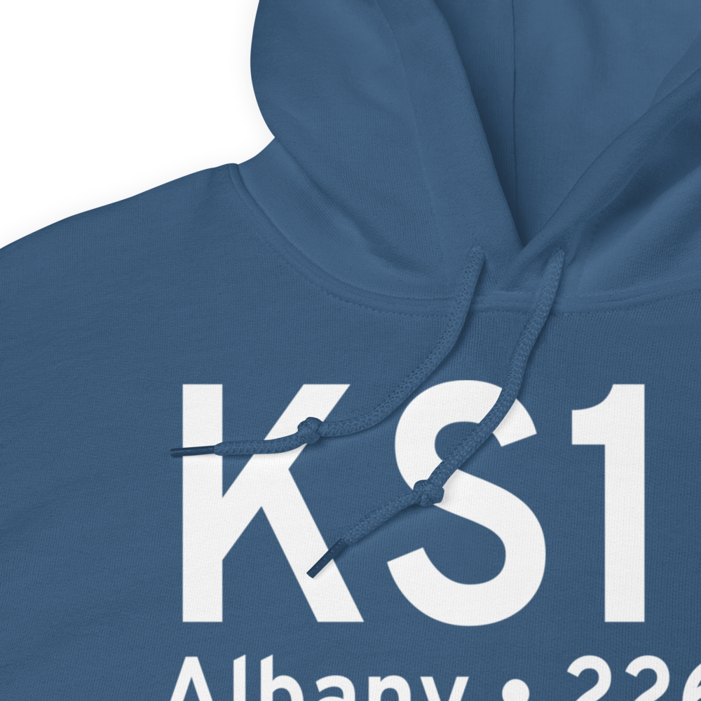 Albany Municipal Airport (KS12) ICAO Hoodie Sweatshirt 