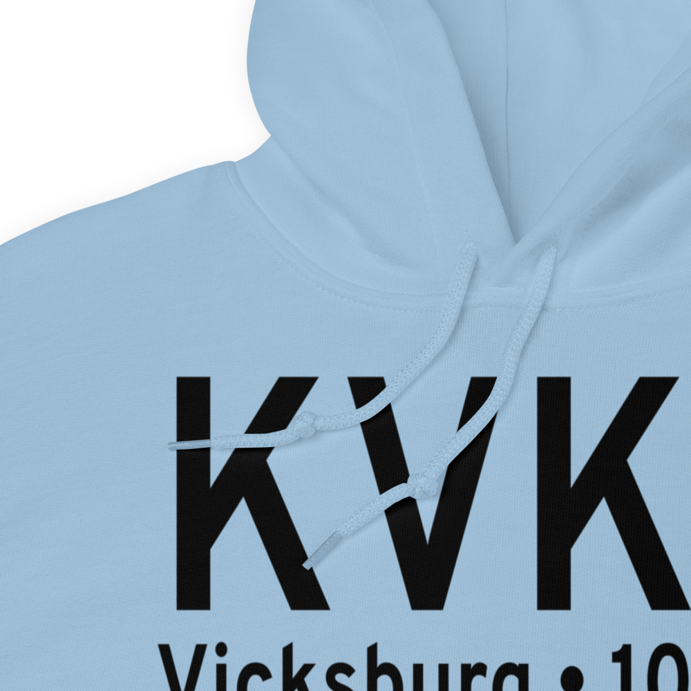 Vicksburg Municipal Airport (KVKS) ICAO Hoodie Sweatshirt 