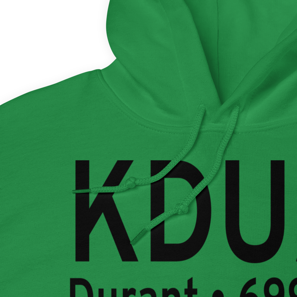 Eaker Field (KDUA) ICAO Hoodie Sweatshirt 