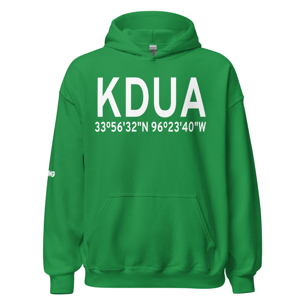 Eaker Field (KDUA) ICAO Hoodie Sweatshirt 