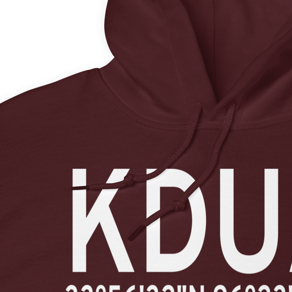 Eaker Field (KDUA) ICAO Hoodie Sweatshirt 