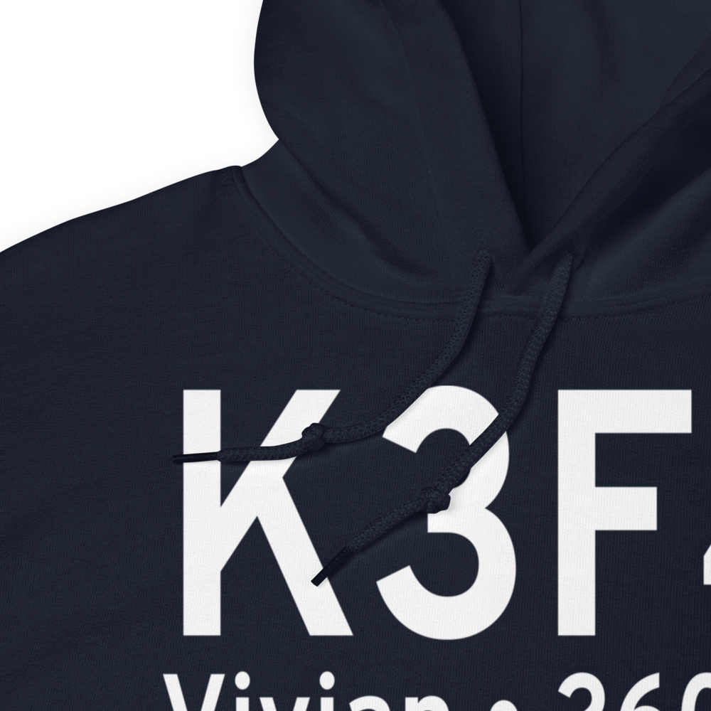 Vivian Airport (K3F4) ICAO Hoodie Sweatshirt 